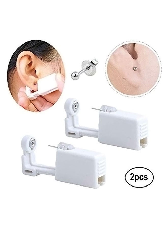 YelaJoy Ear Piercing Tool Kit, 2 Pcs Disposable Ear Piercing Kit,  No Pain,  Easy Use Ear Piercing Tool Kit with Stud (Silver) - Image 3