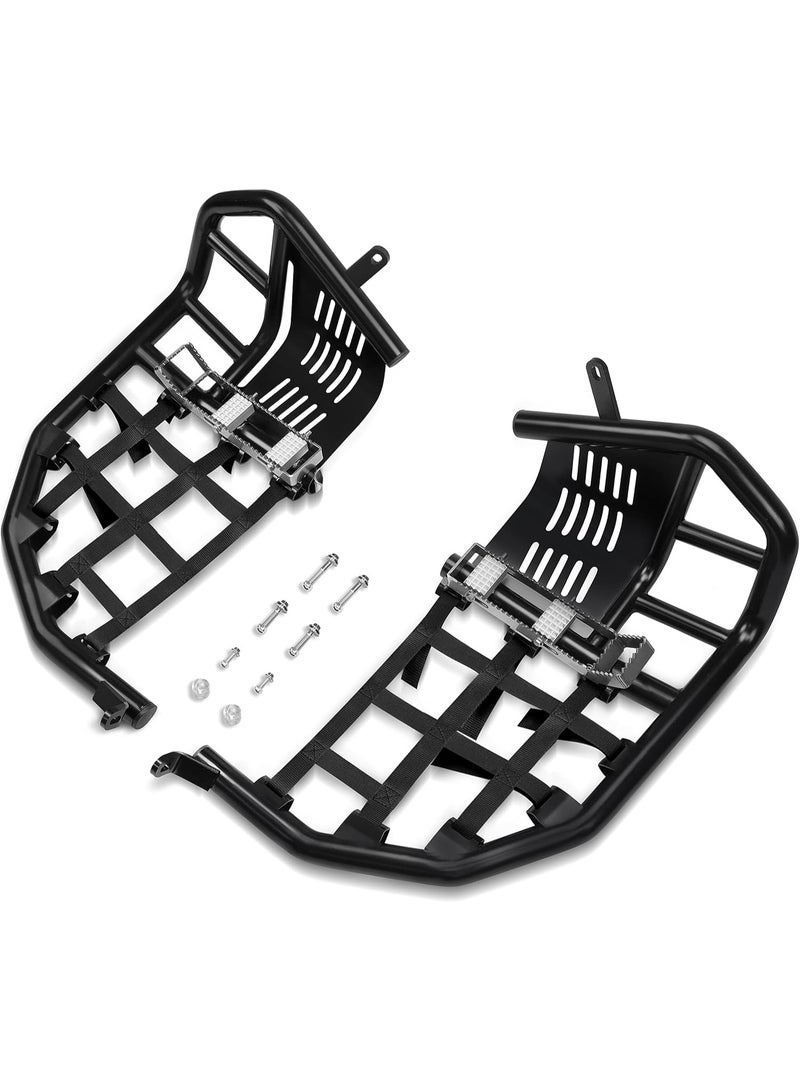 زوج من دعامات القدم القابلة للتعديل الثقيلة رابتور 700، مجموعة دعامات قدم سوداء - Image 1