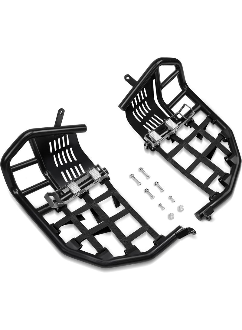 زوج من دعامات القدم القابلة للتعديل الثقيلة رابتور 700، مجموعة دعامات قدم سوداء - Image 2