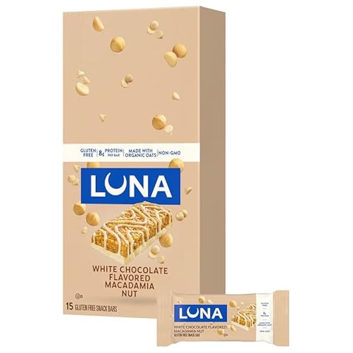 LUNA BAR Clif, Bar Luna White Chocolate Macadamia 15 Count, 25.35 Ounce - Image 1