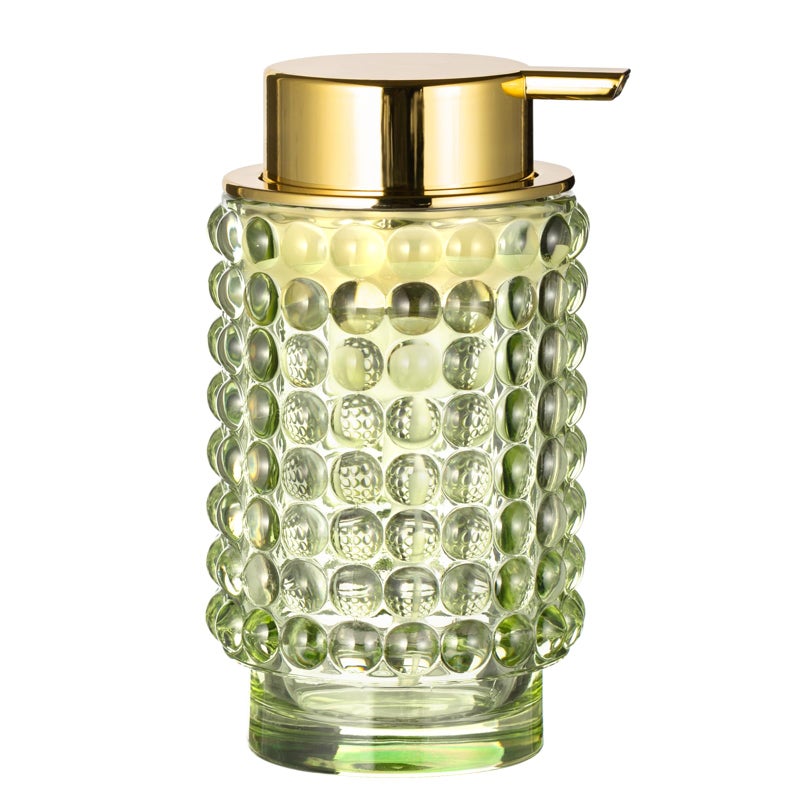 LEICURACE Glass Foaming Hand Soap Dispenser for Bathroom Decor with Pumpï¼ˆFoam Type/Greenï¼‰ - Image 1