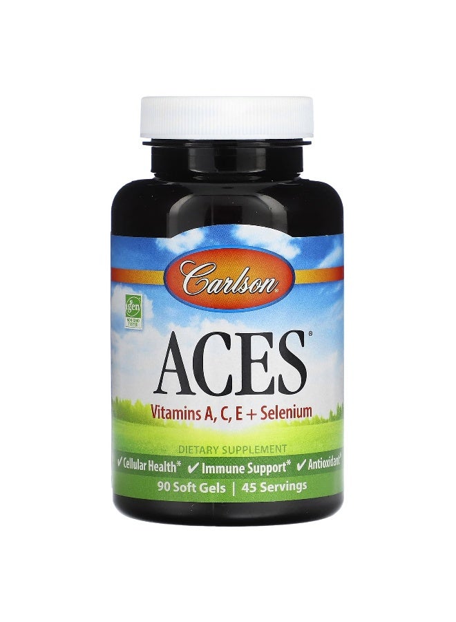 Carlson Carlson, ACES, Vitamins A, C, E + Selenium, 90 Softgels 