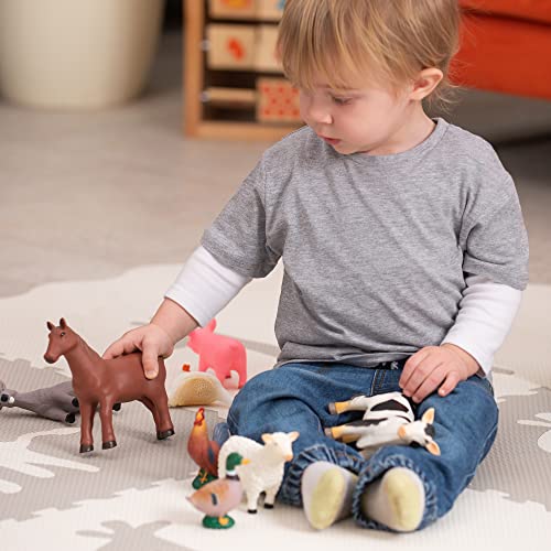 Learning Minds Set of 8 Jumbo Farm Animal Figures  Farm Animals for Toddlers Age 13  Farm Toy for Kids Age 18 Months Plus  Animal Toys for Kids 123 Years Old - Image 5