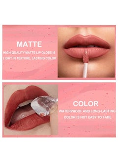 Dragon Ranee 3Pcs Nude Matte Lipstick Set, Long-Lasting Waterproof Lipsticks Non-Stick Cup Not Fade Lip Gloss, Smooth Crayon Lip Stain Set Lip Makeup Liquid Lipstick for Women  - Image 5