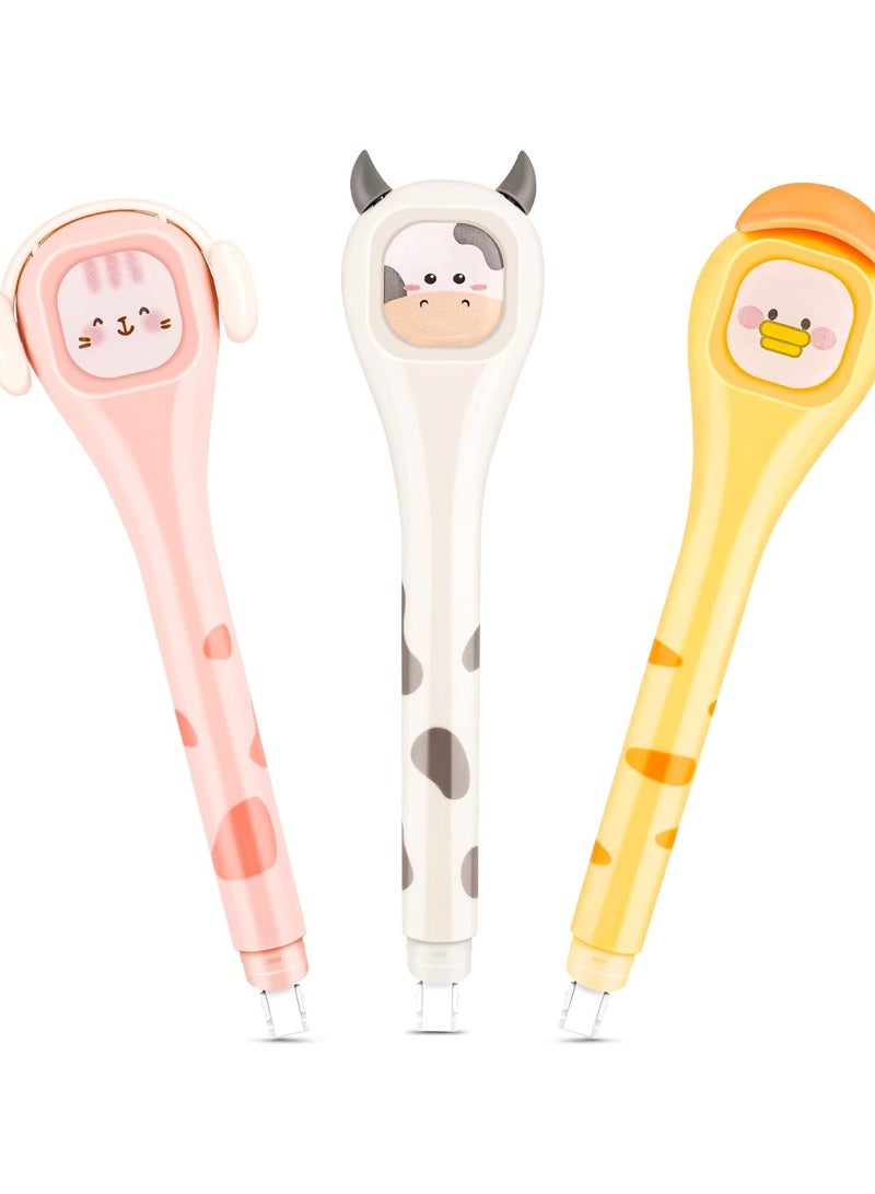 general 3pcs correction tape pen, lovely quick drying white out pen with easy to use pen shaped applicator for school home office students children - Image 1