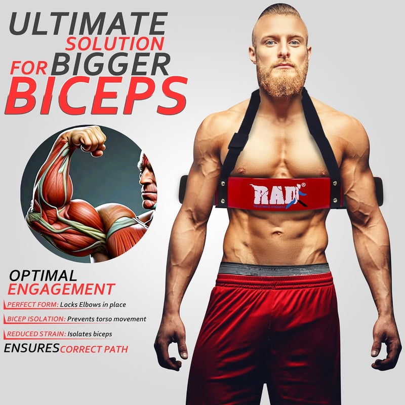 RAD Arm Blaster for Biceps & Triceps - Build Powerful Arms with Bicep Blaster Curl Support Isolator - Bicep Curl Machine - Image 4