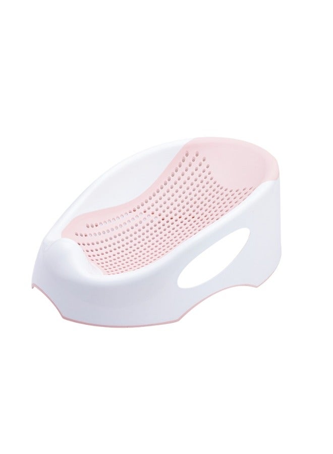 هاف دريم حامل حمام أطفال آمن مانع للانزلاق مع مسند رأس مائل، من 3 إلى 6 أشهر، وردي - Image 1