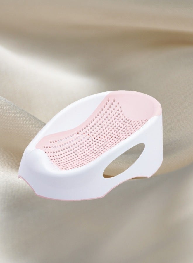 هاف دريم حامل حمام أطفال آمن مانع للانزلاق مع مسند رأس مائل، من 3 إلى 6 أشهر، وردي - Image 2