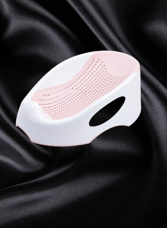 هاف دريم حامل حمام أطفال آمن مانع للانزلاق مع مسند رأس مائل، من 3 إلى 6 أشهر، وردي - Image 3