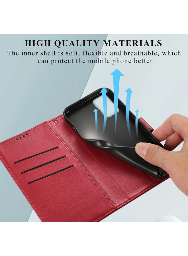 For ZTE Zmax 5G PU Genuine Leather Texture Embossed Line Phone Case(Red)