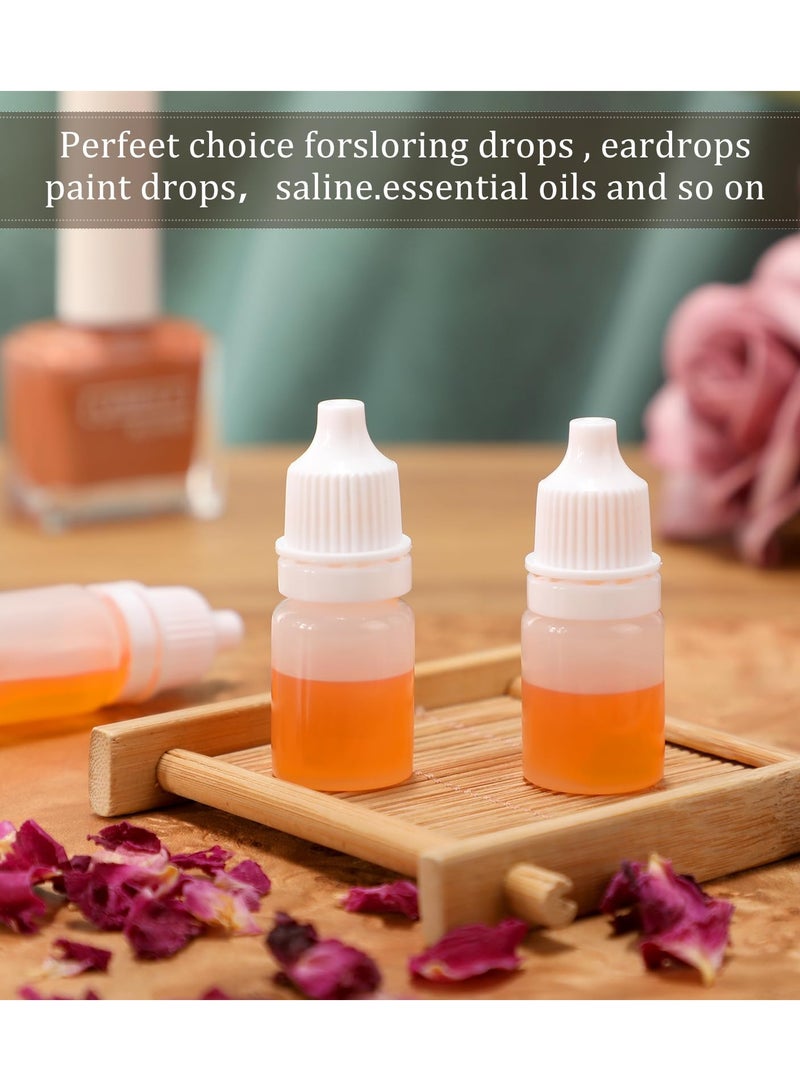 KASTWAVE 200 Pcs Dropper Bottles Empty Eye Dropper Bottle Small Liquid Plastic Container Portable Squeezable Eye Liquid Dropper with Caps and Plug for Oil, Eye Liquid Storage (5 ml) - Image 4