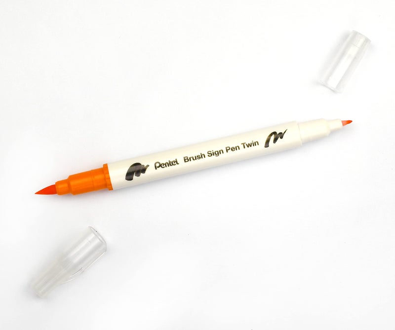 Pentel Sesw30C-30 Brush Sign Pen Twin  30 Colour Set  Fibre Tip Pens With Two Flexible Tips  Water-Based Ink  Assorted  Pack Of 30 - Image 2