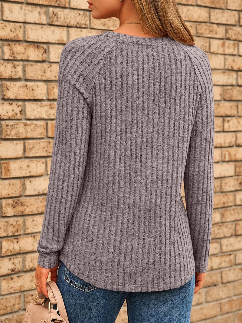 AUTOMET Womens Long Sleeve Shirts Fall Fashion Tops Crewneck Dressy Sweaters Tunic Winter Clothes Casual Outfits Coffee XL - Image 4