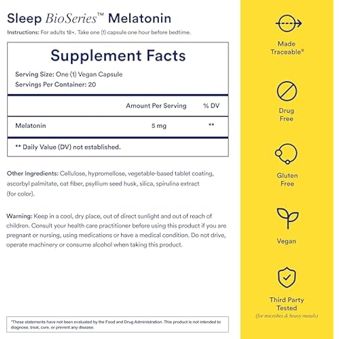 Ritual Sleep Melatonin 5mg - Sleep Aid Supplement - BioSeries Time Released Capsules Designed for All Night* Sleep Support for Adults - Vegan - Drug-Free - Vanilla - 20 Capsules - 20 Servings - Image 3