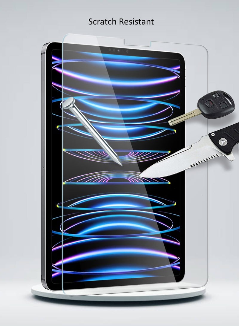 دبليو تيك واقي شاشة زجاجي بحواف منحنية من سلسلة Premium لجهاز Apple iPad Pro 11 بوصة الجيل الرابع 2022 شفاف - Image 3