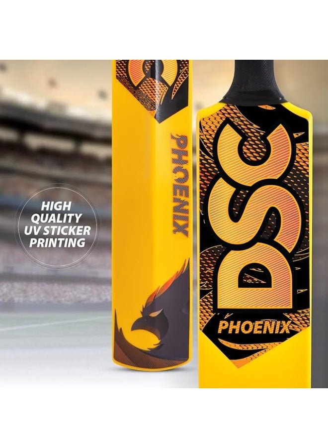 DSC Phoenix Plastic Cricket Set - Ideal for Tennis and Gully/Turf Cricket Size-4 (6-8 Yrs) (1 Plastic Bat + 4 Plastic Stumps + 2 Base + 2 Bails + 1 PVC Ball) - Image 2