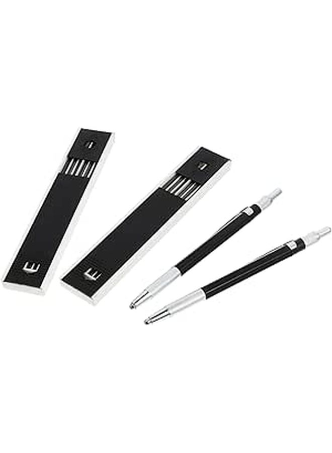 Automatic Lead Mechanical Pencil 2 0mm Black Metal Body for Drafting Carpentry Woodworking Engineering Drawing - Image 1