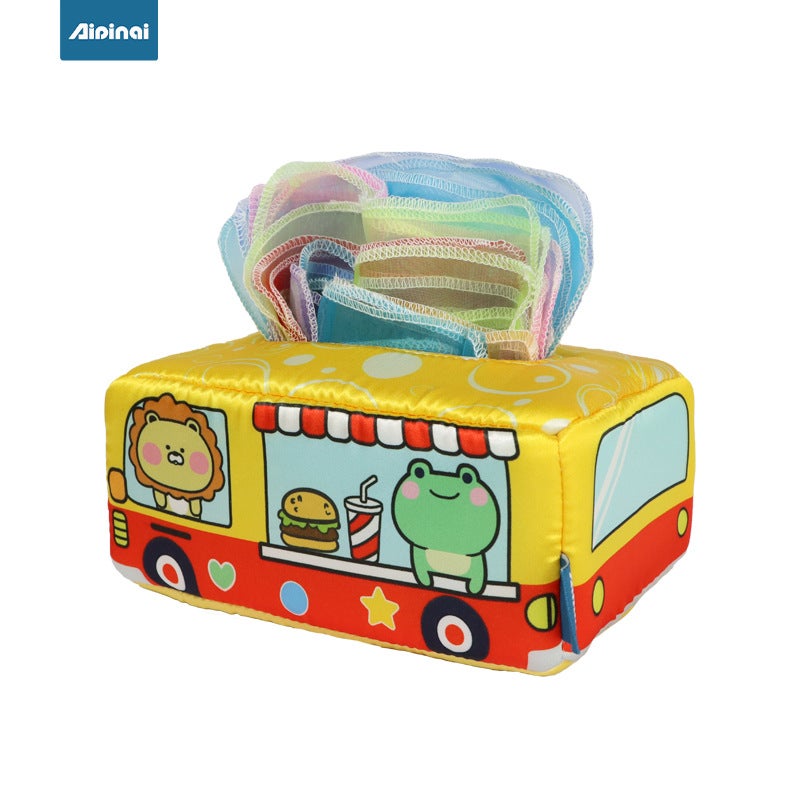 Durable Baby Tissue Box Toy for Learning Sale truck tissue box