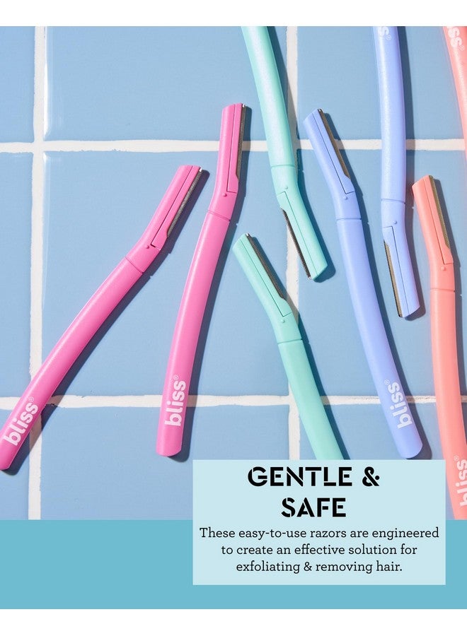 BLISS Dermaplaning Tool16 Pack Dermaplaning Razor Microblades: Peach Fuzz Facial Hair Removal Exfoliating Eyebrow Razor - Image 4