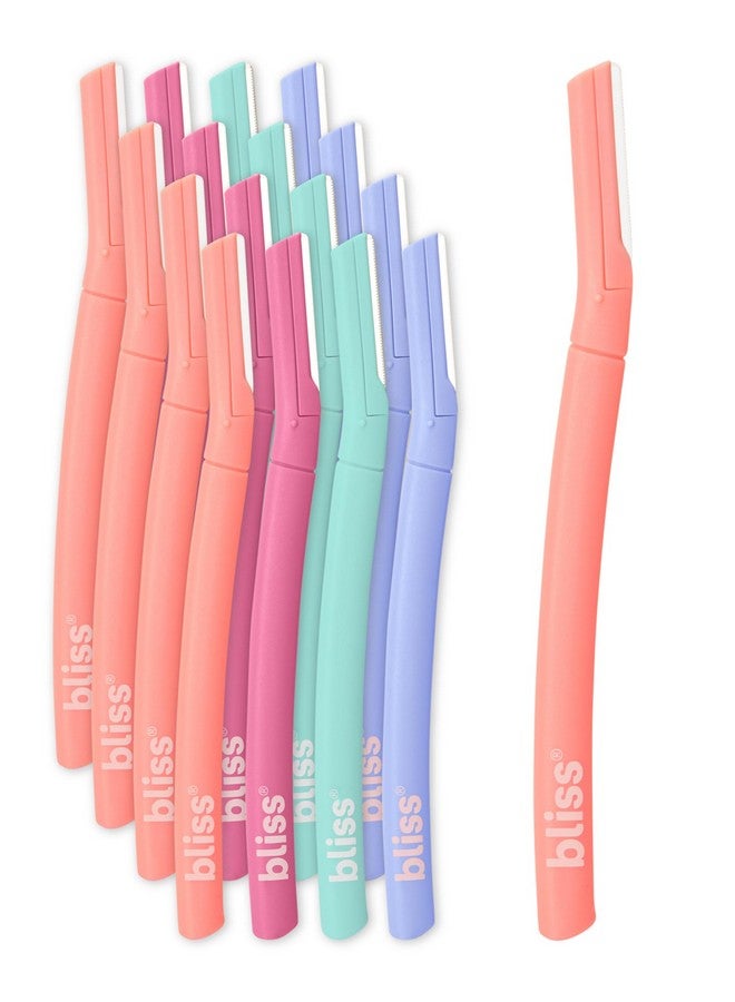 BLISS Dermaplaning Tool16 Pack Dermaplaning Razor Microblades: Peach Fuzz Facial Hair Removal Exfoliating Eyebrow Razor - Image 1