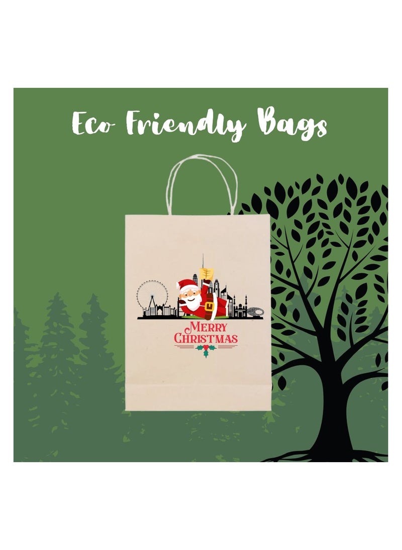 12 Pcs Brown Paper Bag For Christmas-A4 Size Double Side Printed Kraft Gift Bags With Twisted Paper Handle Eco-Friendly Reusable Bags - pzsku/Z9FE6378FF5ABC8E94BACZ/45/_/1732281434/fac89497-b7db-4519-933f-f9e1e350b3dd