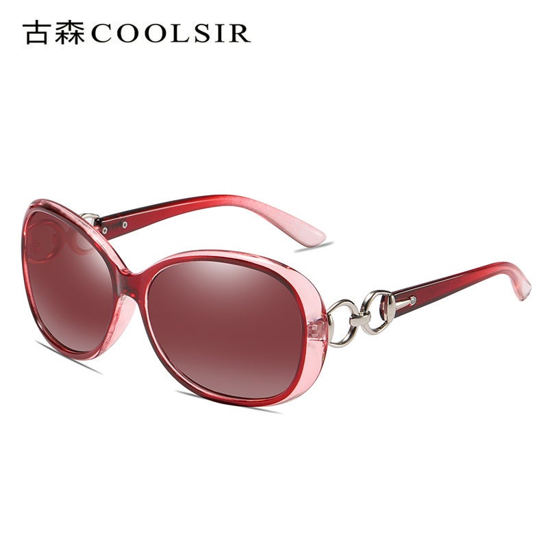 نظارات شمسية نسائية من COOLSIR - إطار بيضاوي أنيق، حماية من الأشعة فوق البنفسجية بدرجة 400 - Image 1