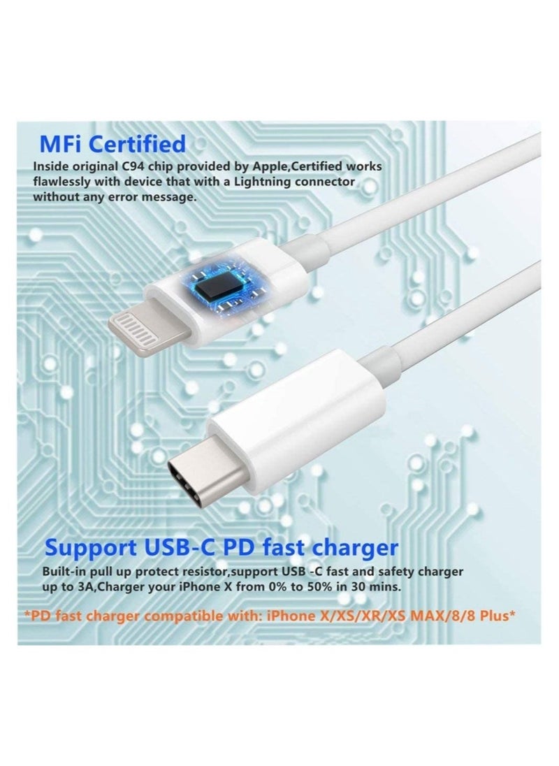 ELTRAZONE Lightning Cable Fast Charging and Hi-Speed Syncing Cord Compatible with Apple iPhone X/XS/XR/XS Max/8/8 Plus/iPad - Image 2