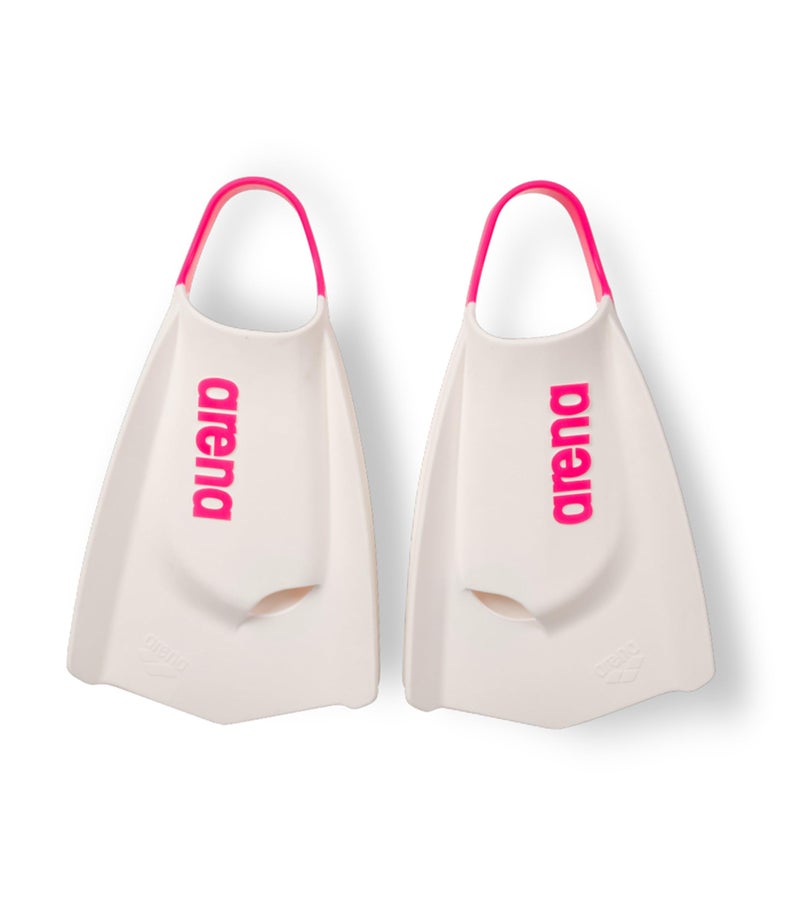 Arena Unisex Adult Powerfin Pro II Swim Training Fins Men and Women Silicone Short Blade Flippers LeftRight Customized WhiteShocking Pink Size 125135 - Image 2