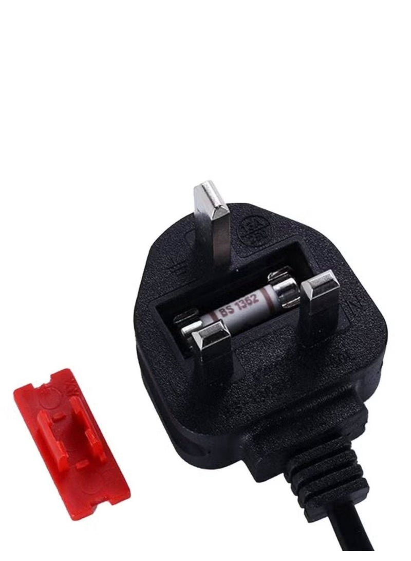 كايان كابل طاقة أصلي 3 دبوس UK لجهاز PlayStation PS5 PS4 PS3 سلك طاقة IEC C7 شكل 8 مع حماية كهربائية - Image 3