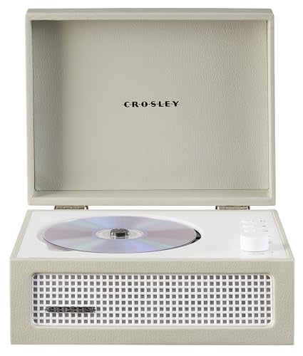 Crosley CR3517ADU Voyager Retro Portable CD Player with Stereo Bluetooth Speakers and FM Radio Dune - Image 1