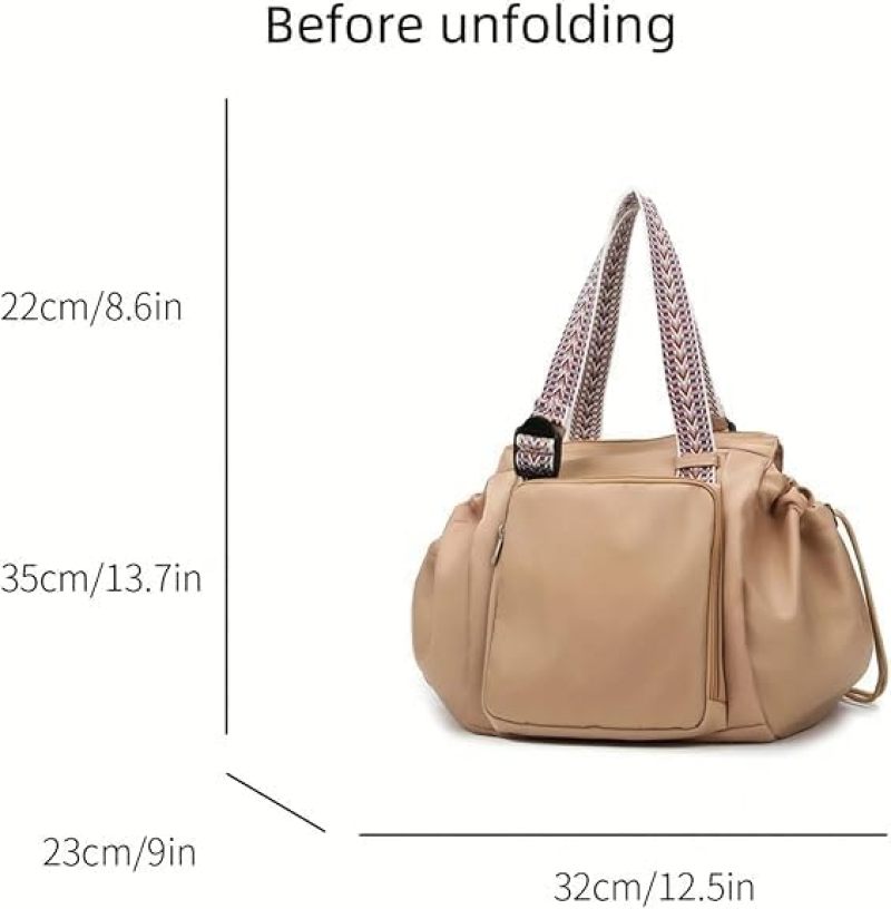 Large Capacity Travel Tote Oxford Cloth Bag Convertible Shoulder Backpack - Sturdy For Travel And Work Grey Multi Function Carryall For Women - Image 2