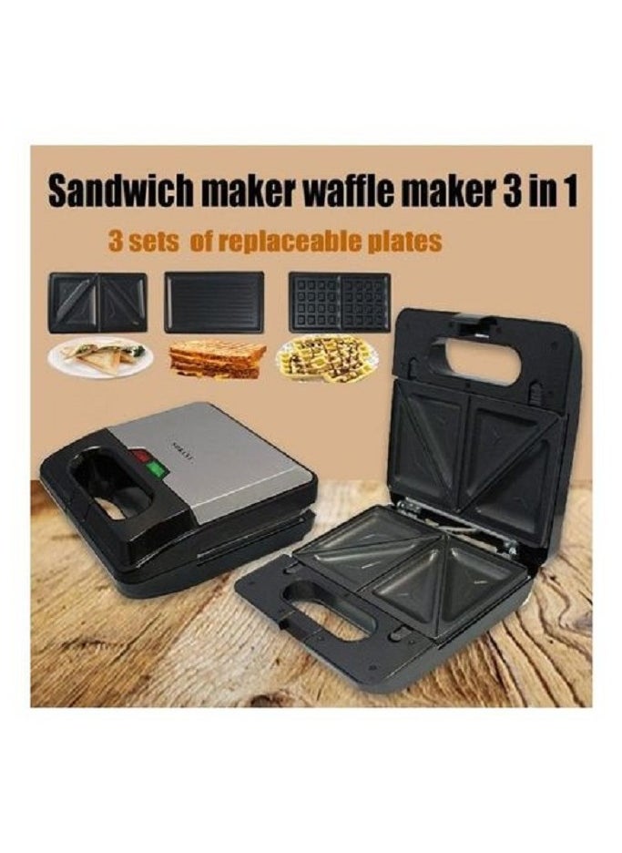 sokany 3 IN 1 Multi Functional SANDWICH MAKER (Grill ,Waffle,Toast)750W- ( KJ-303)  - Image 3
