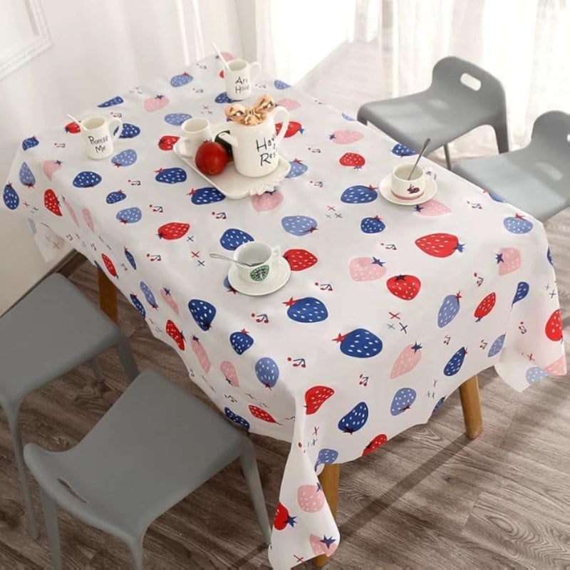 Print Table Runner, Waterproof, Easy to Clean, Decorative Dining Table Cover - 137cm x 90cm (Shape 2)