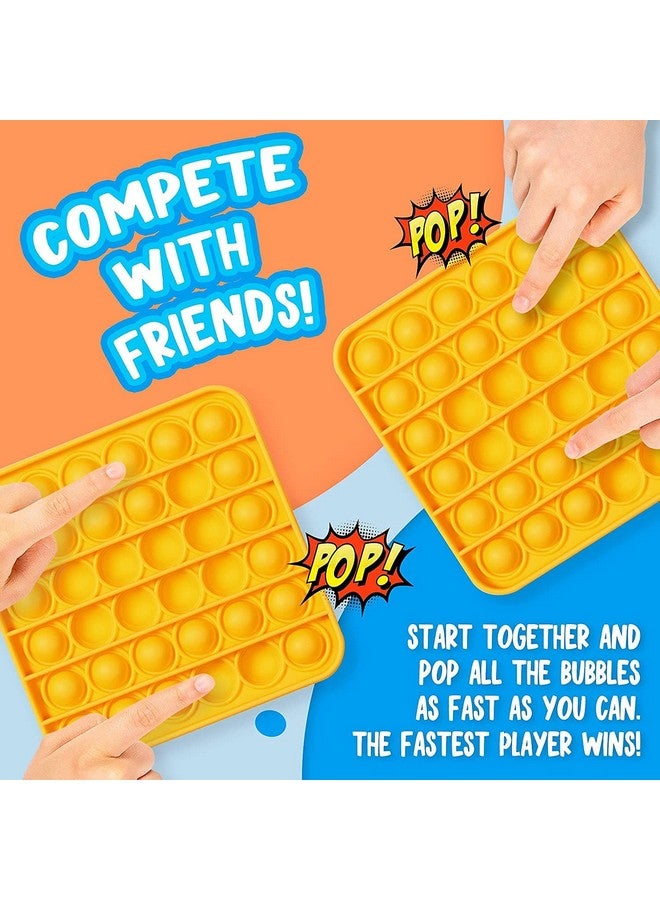 فنبلاست لعبة FunBlast Pop It Fidget Toy، عبوة من قطعتين من Pop it Set لتخفيف التوتر من السيليكون للأطفال المصابين بالتوحد ذوي الاحتياجات الخاصة، لعبة حسية بالضغط (قوس قزح) - Image 5