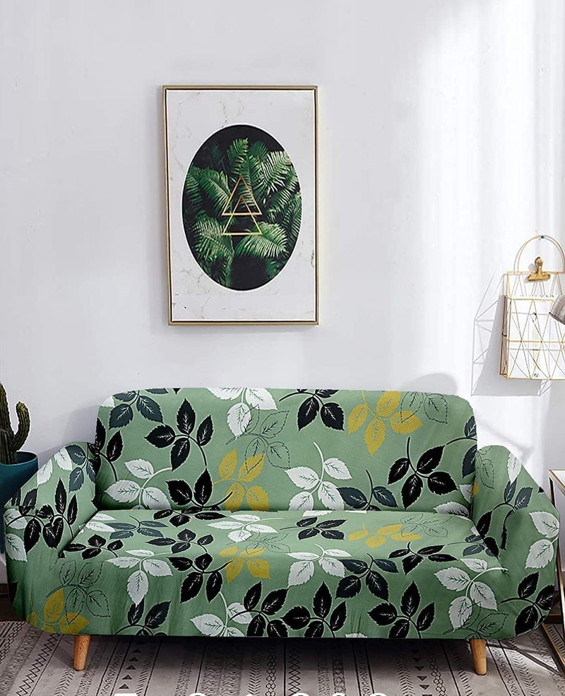 A CUBE LUXURY SOLUTIONS A CUBE LUXURY SOLUTIONS Sofa Cover 3 Seater Elastic Sofa Cover for Couch Sofa Covers Perfect 3 Seater Sofa Cover Stretchable Sofa Slipcover Polyester Spandex Yellow  - Image 1