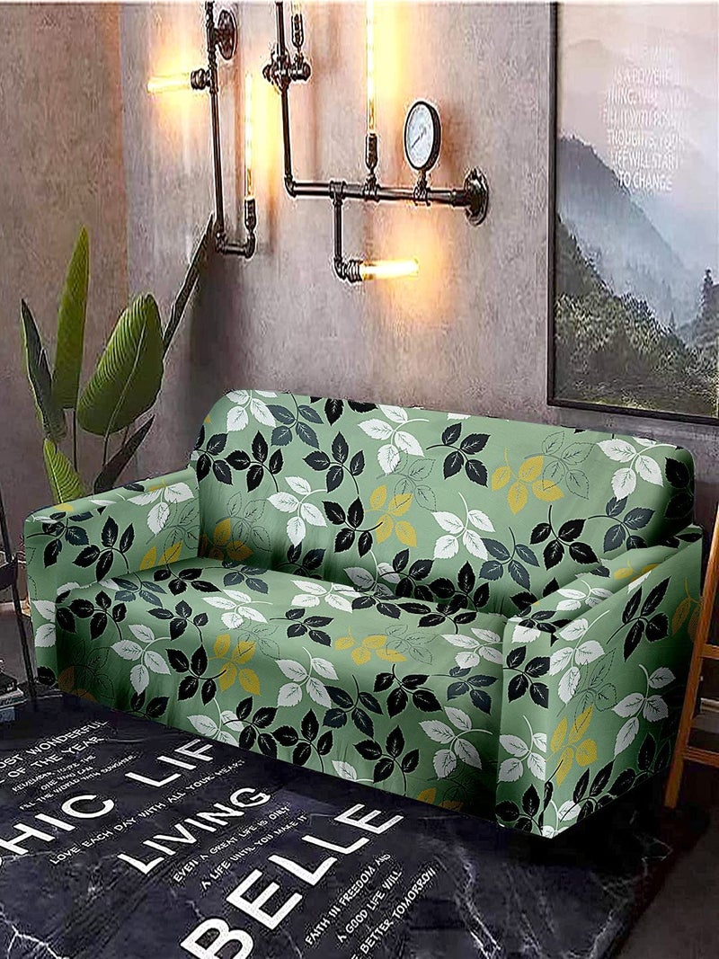 A CUBE LUXURY SOLUTIONS A CUBE LUXURY SOLUTIONS Sofa Cover 3 Seater Elastic Sofa Cover for Couch Sofa Covers Perfect 3 Seater Sofa Cover Stretchable Sofa Slipcover Polyester Spandex Yellow  - Image 2
