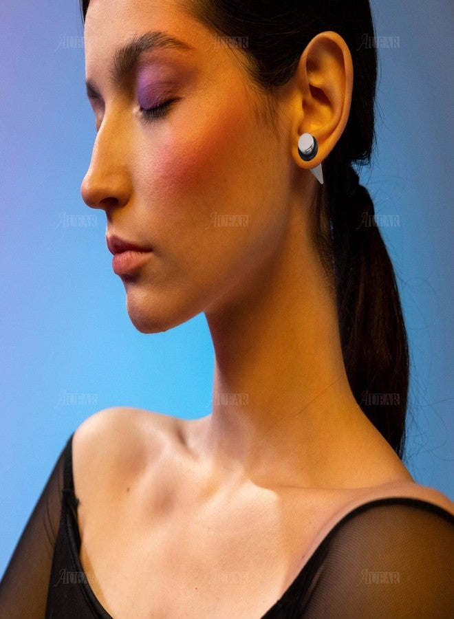 أوير مجموعة AUEAR، 4 قطع من أدوات توسيع الأذن المصنوعة من الفولاذ المقاوم للصدأ، مقاس 9 مم، تتضمن سدادات قياس وأنابيب مدببة. - Image 4