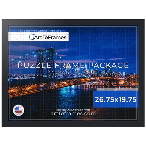 ArtToFrames 2675x1975 INCH68x50 CM Black Frame for 1000 piece PuzzlesThis 125 Inch Custom MDF Puzzle Frame is Black  Comes with Economy Acrylic PuzzleFRBW720792675x1975