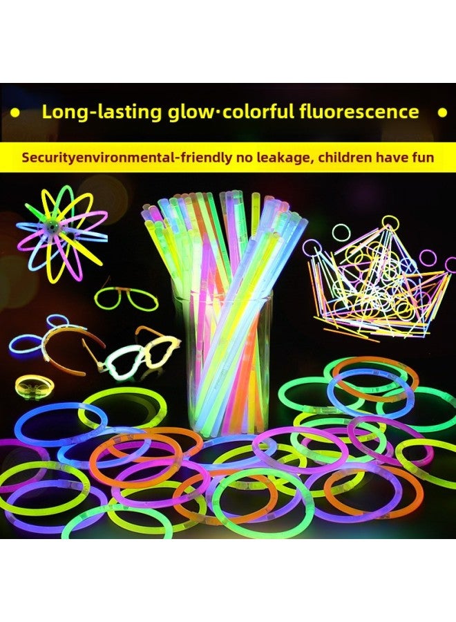 Colorful Fluorescent Stick Luminous Bracelet Bracelet Disposable Children's Toy Fluorescent Stick Stick Figure Props-Color:Glow Sticks  - Image 2