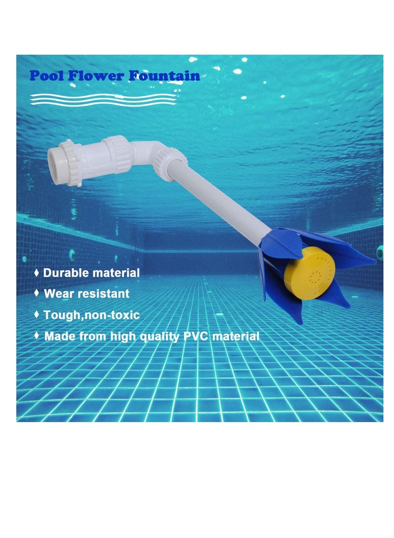 ماركة غير محددة Pool Fountain Swimming Flower 360Degree Floating Spray Head Water Fun Sprinkler Above Ground Waterfalls Chiller Return Aerator Shape Wall-Mounted Pond Accessories  - Image 5