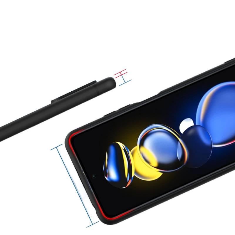 LS غطاء واقي، مقاوم للصدمات لـ Redmi Note 13 Pro، حماية من السقوط، أسود سيليكون من السيليكون باللون الأسود باللون الأحمر - Image 3
