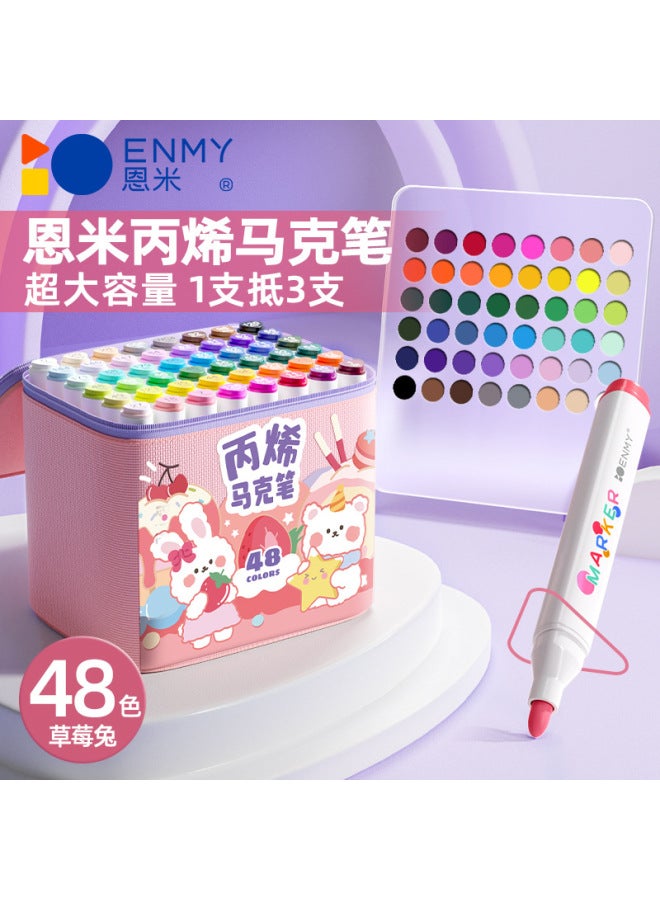 Enmi Acrylic Marker Pen For Children And Students Opaque Color Stackable Water-based Painting Set - Image 1