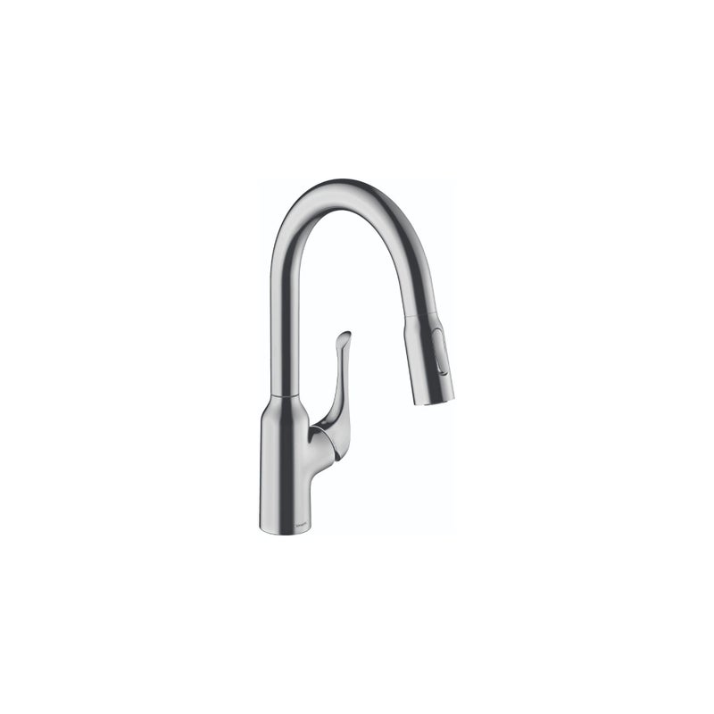hansgrohe Allegro N Chrome Bar Kitchen Faucet Kitchen Faucets with Pull Down Sprayer Faucet for Kitchen Sink Chrome 71844001 - Image 2