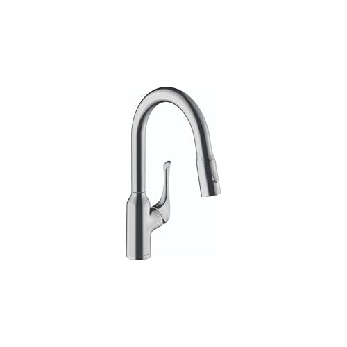 hansgrohe Allegro N Chrome Bar Kitchen Faucet Kitchen Faucets with Pull Down Sprayer Faucet for Kitchen Sink Chrome 71844001 - Image 1