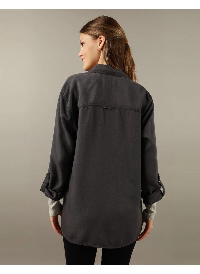 American Eagle Pocket Detail Button Down Shirt  - Image 2