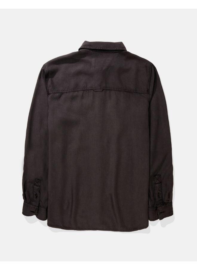 American Eagle Pocket Detail Button Down Shirt  - Image 4