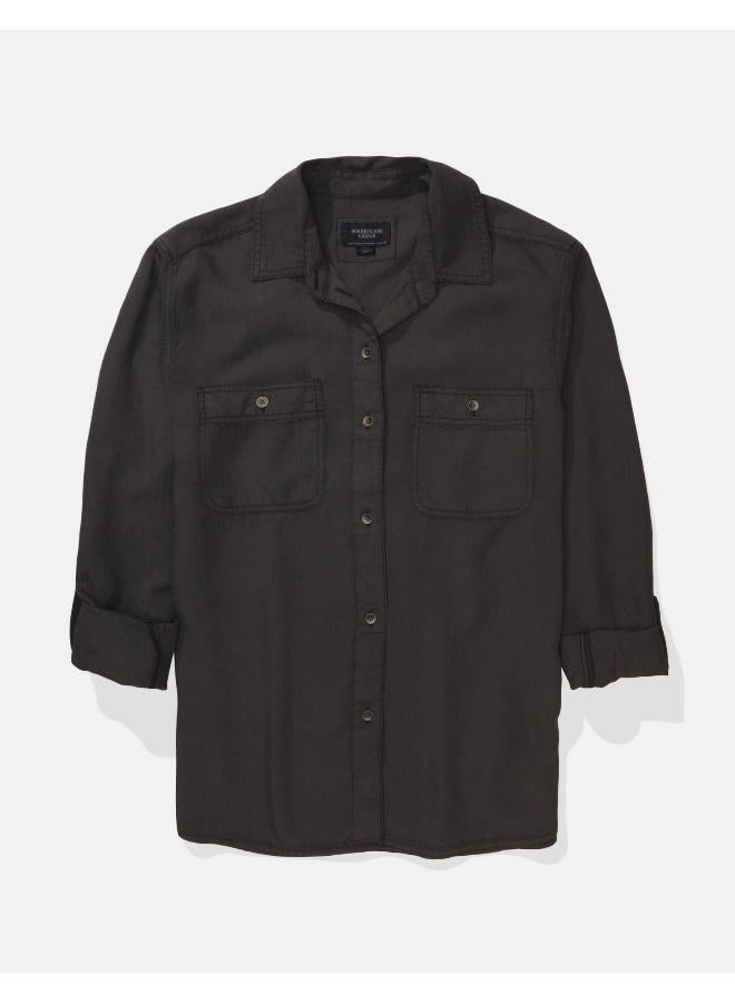 American Eagle Pocket Detail Button Down Shirt - Image 3