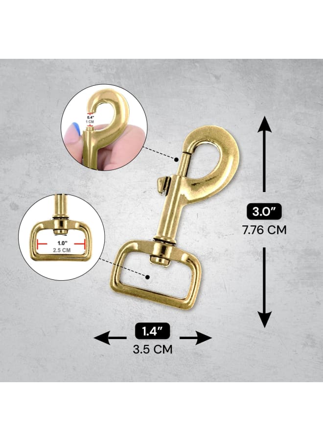 Swivel Snap Hooks Heavy Duty Trigger for Dog Leash Clip - Clasp for Bags Backs Straps Harnesses - Snaphooks 10 Pieces 3.25 Inches - Image 2