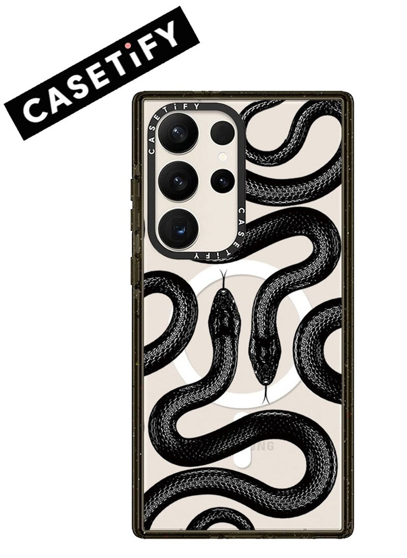 Casetify - For Samsung Galaxy S24 Ultra Magnetic Phone Case Snake Pattern Cover - Image 1
