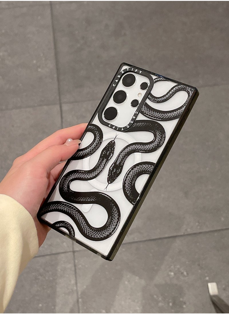 Casetify - For Samsung Galaxy S24 Ultra Magnetic Phone Case Snake Pattern Cover - Image 1